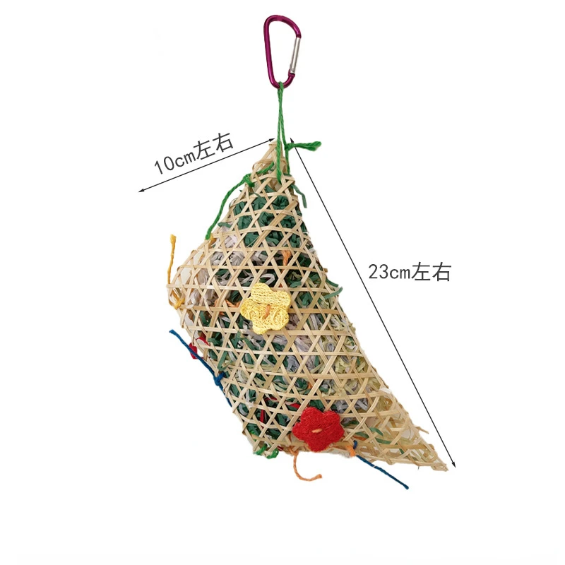 Parrot Bite Toys Climbing Foraging Bird Chewing Toy Colored Paper Shredder Bamboo Woven For Lovebirds,Cockatiels,Budgies thumbnail 4