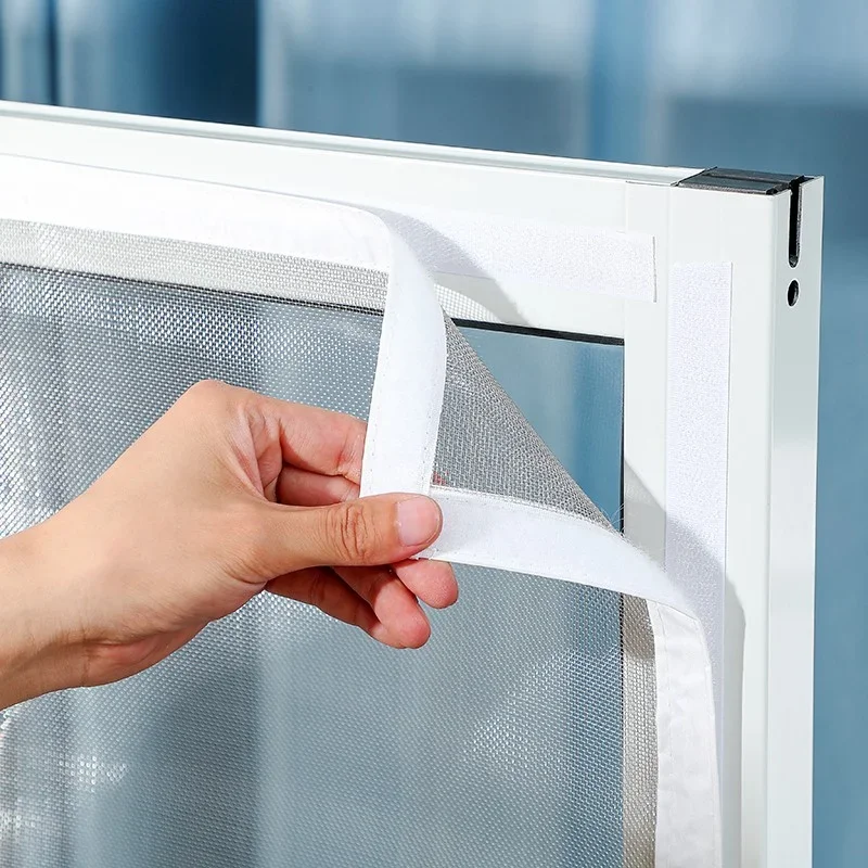 Customizable window screens, mesh mosquito nets, invisible door curtains, self-adhesive windows, simple mosquito gauze curtains thumbnail 2