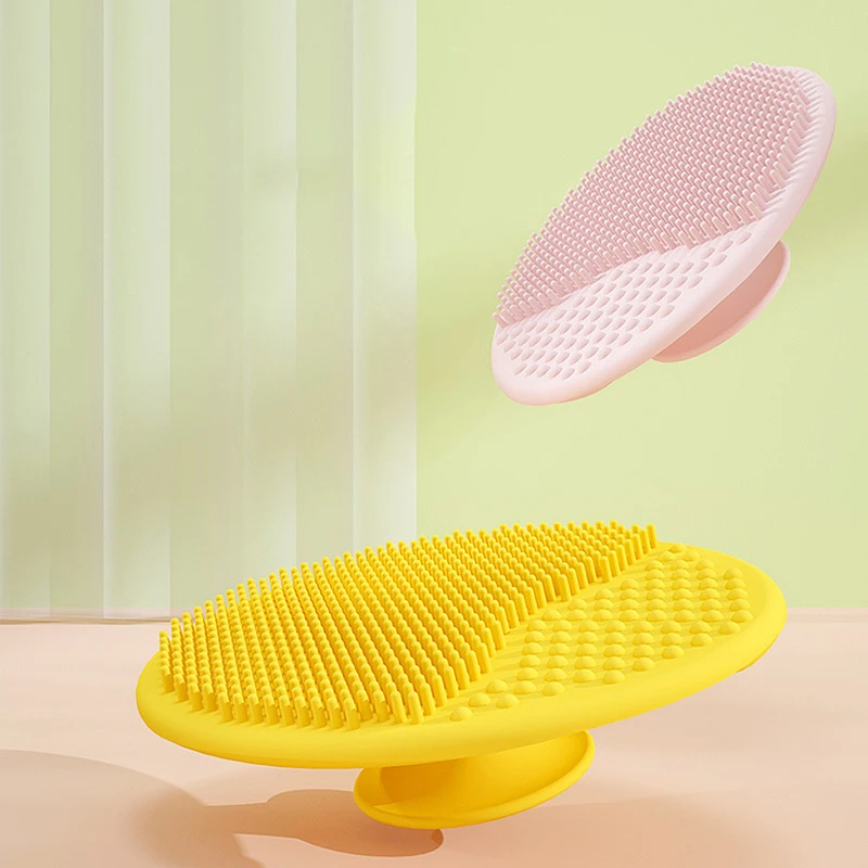 Silicone Shampoo Brush for Baby Infant Bathing Soft Boys Kids Small Shower Brush Head Hair Washing Massage Brushes Wipe Comb thumbnail 3
