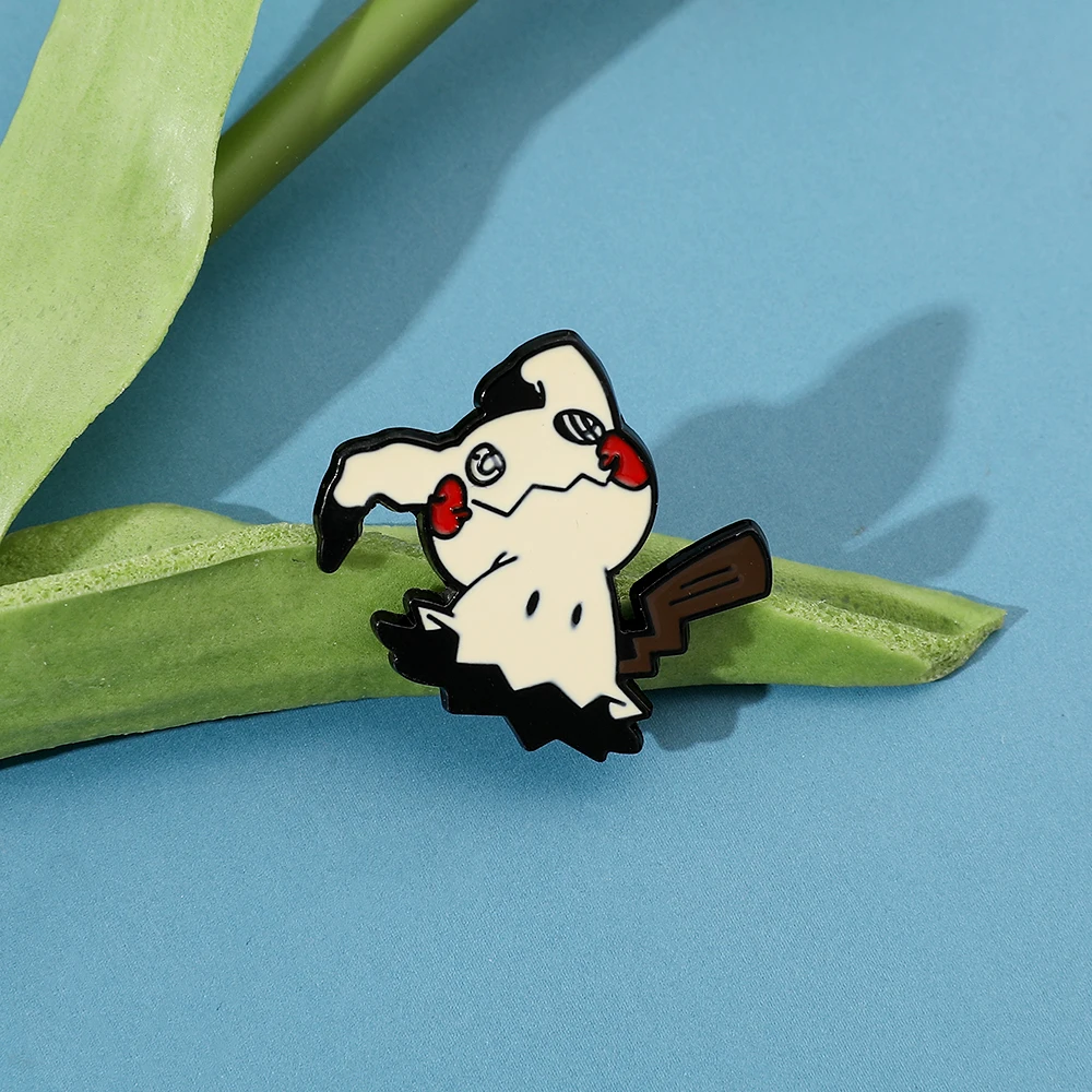 Mimikyu Pikachu Brooch Kawaii Anime Figure Mimikyu Enamel Pins for Backpack Badge Pins Accessories Gifts thumbnail 3