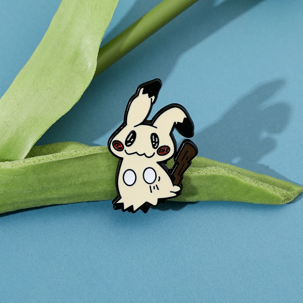Mimikyu Pikachu Brooch Kawaii Anime Figure Mimikyu Enamel Pins for Backpack Badge Pins Accessories Gifts thumbnail 2