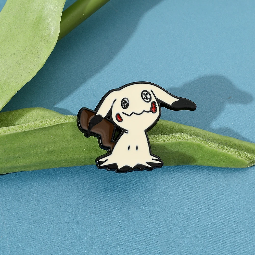 Mimikyu Pikachu Brooch Kawaii Anime Figure Mimikyu Enamel Pins for Backpack Badge Pins Accessories Gifts thumbnail 4