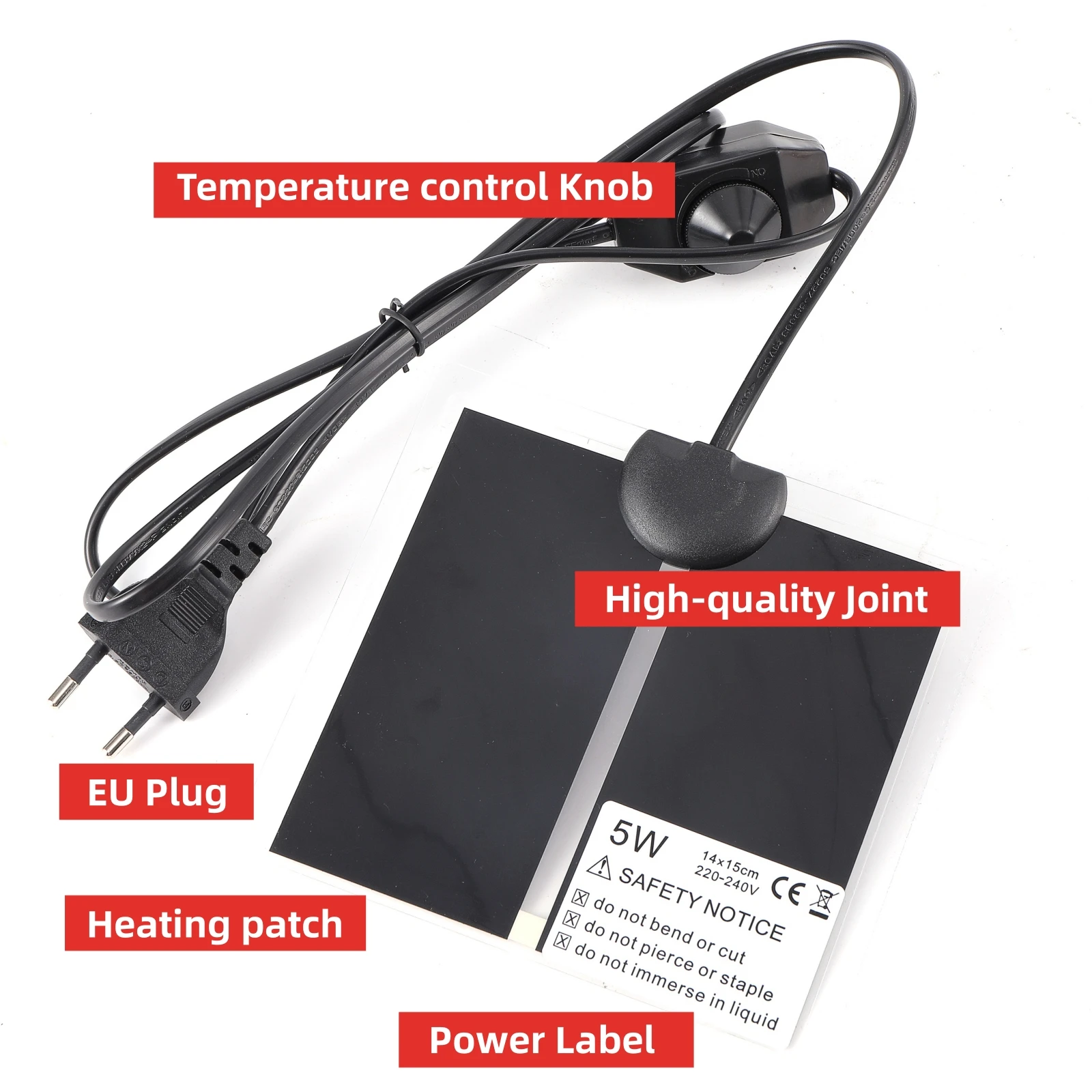 5-45W Plant Heating Mat Waterproof Reptile Heater Pad With Temperature Controller Carpet Adjustable Controller Garden Seedling thumbnail 5