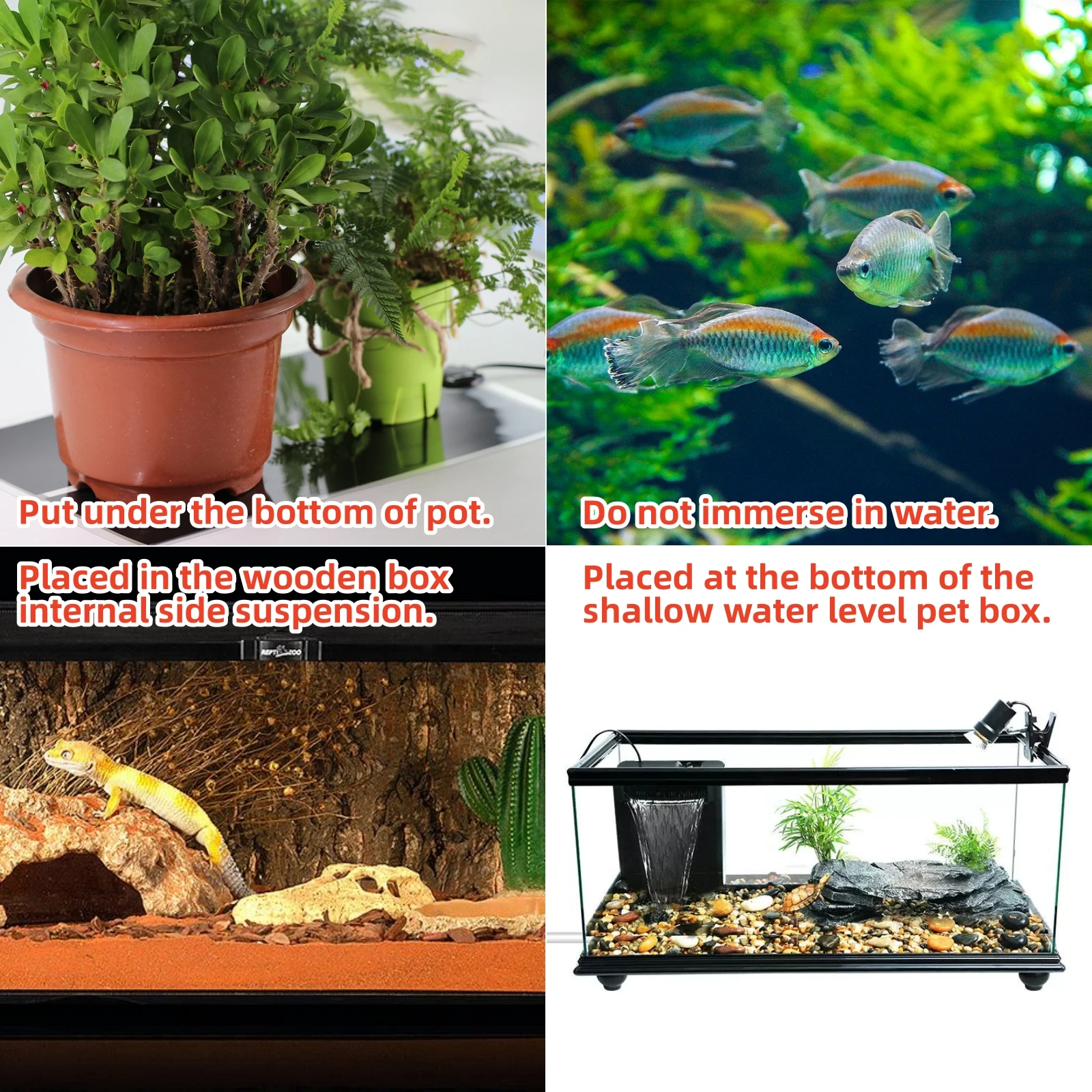 5-45W Plant Heating Mat Waterproof Reptile Heater Pad With Temperature Controller Carpet Adjustable Controller Garden Seedling thumbnail 6