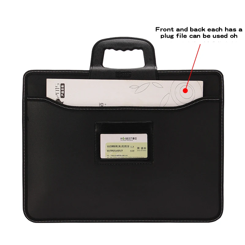 A4 Large Capacity Laptop Handbag Multi-Layer Folder Meeting Storage Briefcase Hand Carry Office File Bag for Business Travel thumbnail 5