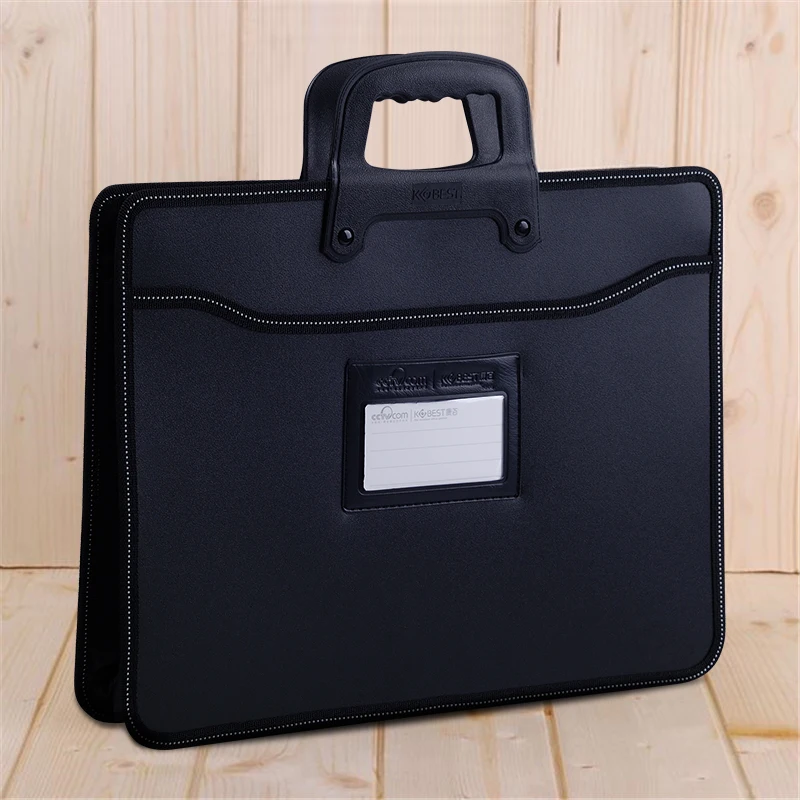 A4 Large Capacity Laptop Handbag Multi-Layer Folder Meeting Storage Briefcase Hand Carry Office File Bag for Business Travel thumbnail 6