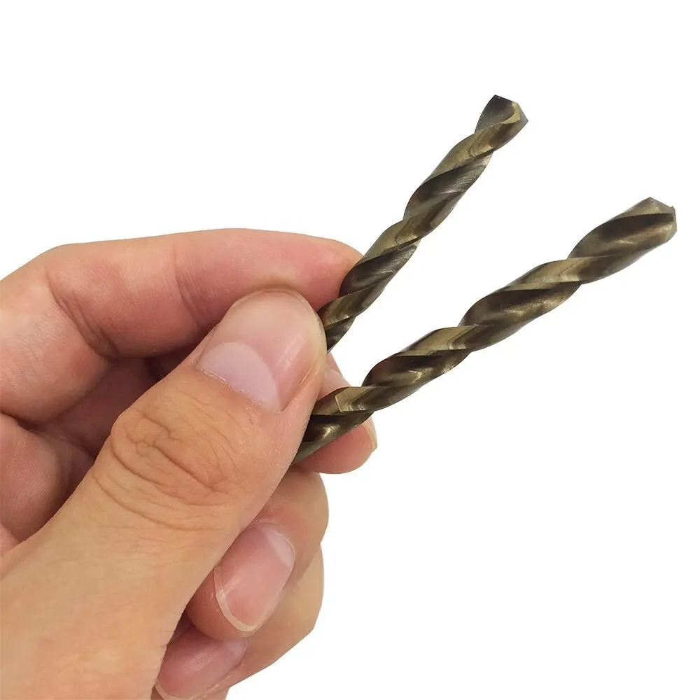 15pc M35 Cobalt Contain Roasted Yellow Straight Shank Twist Drill1.5-10mm High Speed Steel Full Grinding Hole Opening Tool Set thumbnail 6