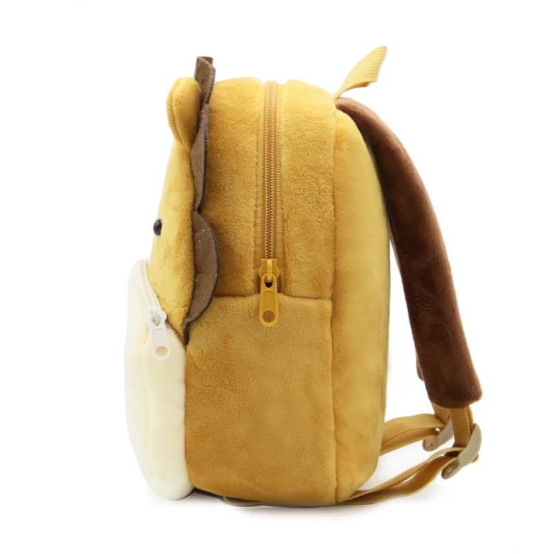 Boys Girls School Backpack Cute Animal Lion Kids Plush Backpack Kindergarten kids Bag thumbnail 4