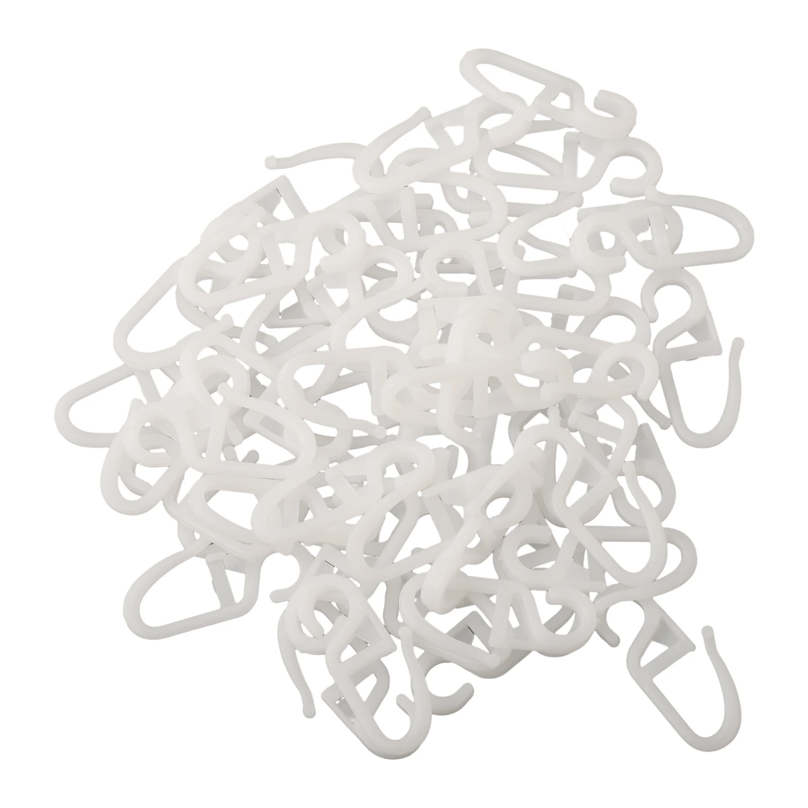 50 Pcs Curtain Hooks Curtain Accessories Curtain Folding Hook Eyelet 9mm Hook Length 34mm Hook Up Window Treatments Curtain Hook thumbnail 4