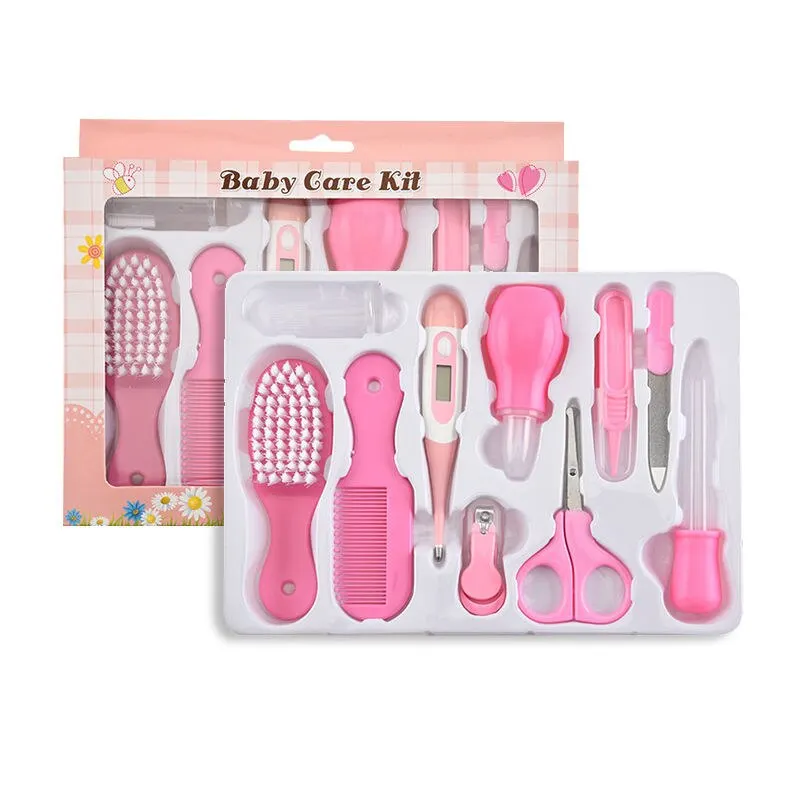 10PCS/Set Baby Health Care Kit Kids Nail Hair Health Care Thermometer Grooming Brush Clipper Teether Toothbrush Baby Essentials thumbnail 5