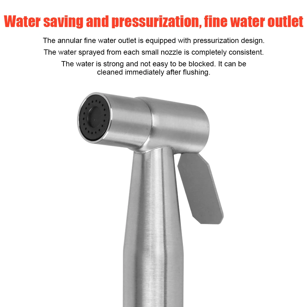 Bidet sprayer set For toilet Handheld Hand Bidet faucet shower head Stainless Steel self cleaning For Bathroom hand sprayer thumbnail 4