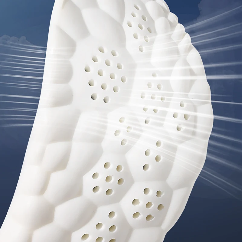 1/2/4pairs Latex Sport Insoles Soft High Elasticity Shoe Pads Orthotic Breathable Shock Absorption Cushion Arch Support Insole thumbnail 5