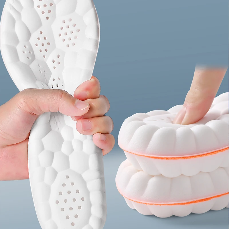 1/2/4pairs Latex Sport Insoles Soft High Elasticity Shoe Pads Orthotic Breathable Shock Absorption Cushion Arch Support Insole thumbnail 4