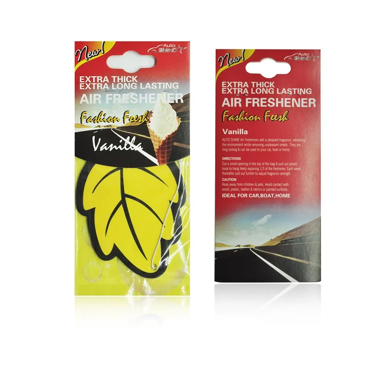 10/50PCS Car Air Freshener Natural scented tea paper Auto Hanging Vanilla perfume fragrance Leaf Shape car accessories interior thumbnail 6