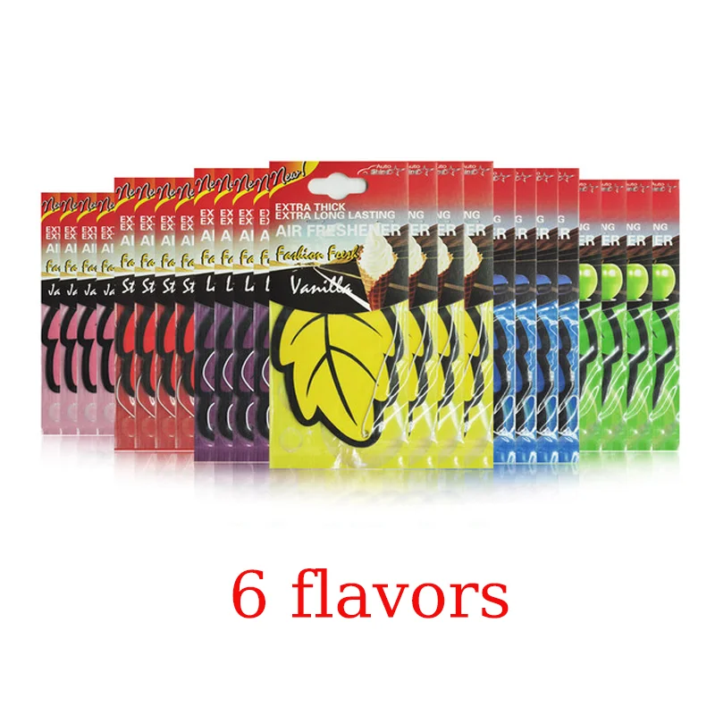 10/50PCS Car Air Freshener Natural scented tea paper Auto Hanging Vanilla perfume fragrance Leaf Shape car accessories interior thumbnail 5