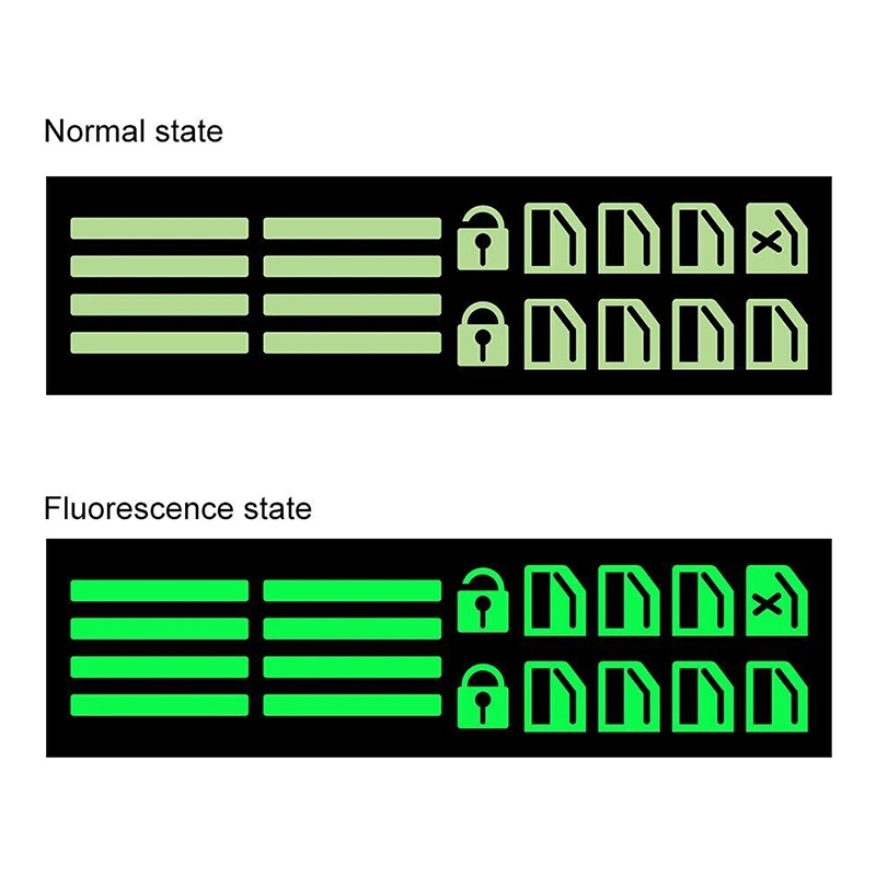 18 pcs/set Luminous Automobile Interior Stickers Universal Car Windows Control Panel Decals Auto Door Window Lift Button Sticker thumbnail 5