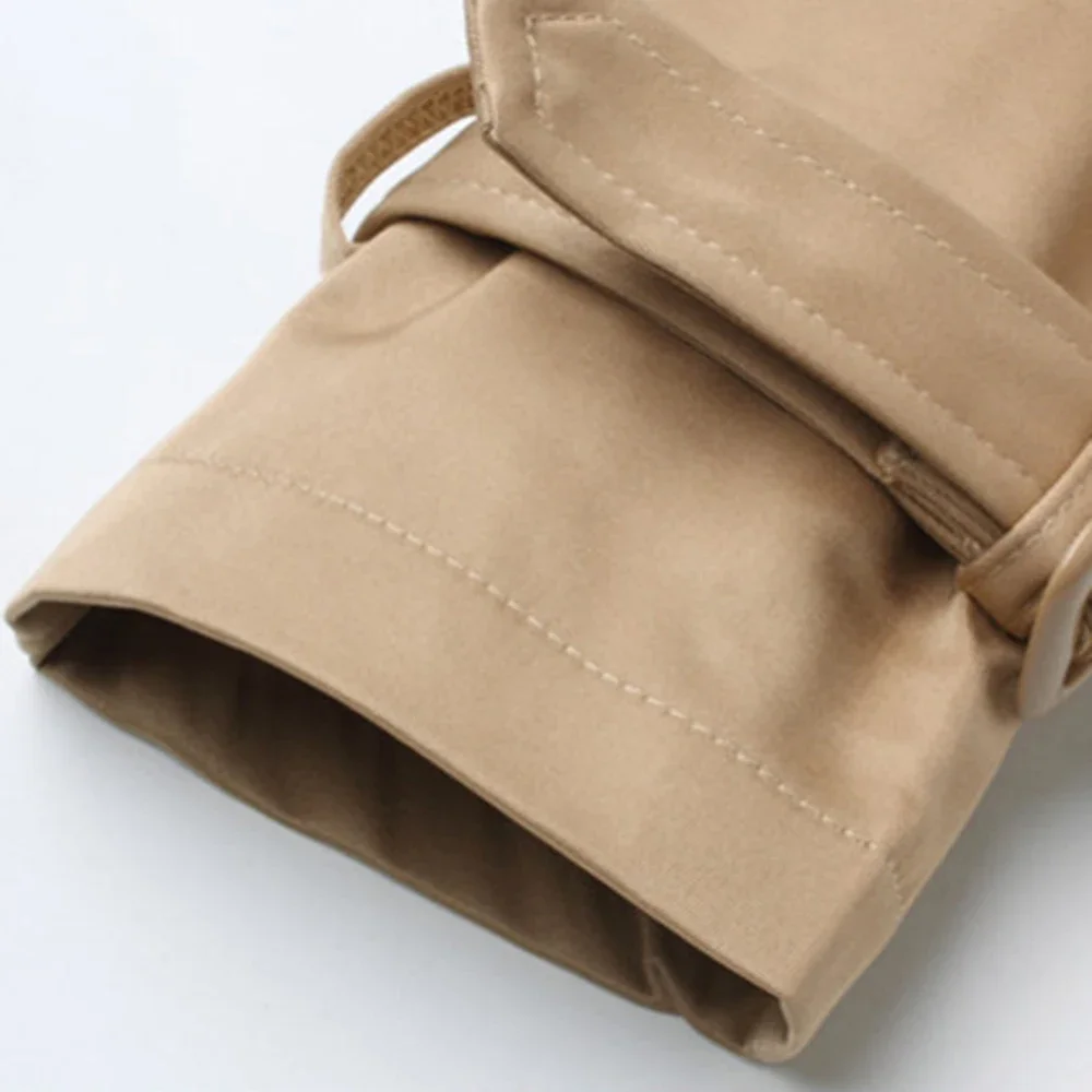 Autumn And Winter Mens Mid-Length Trench Coat Elegant British Solid Color Coat Korean Style Double-Breasted Casual Trench Coat thumbnail 3