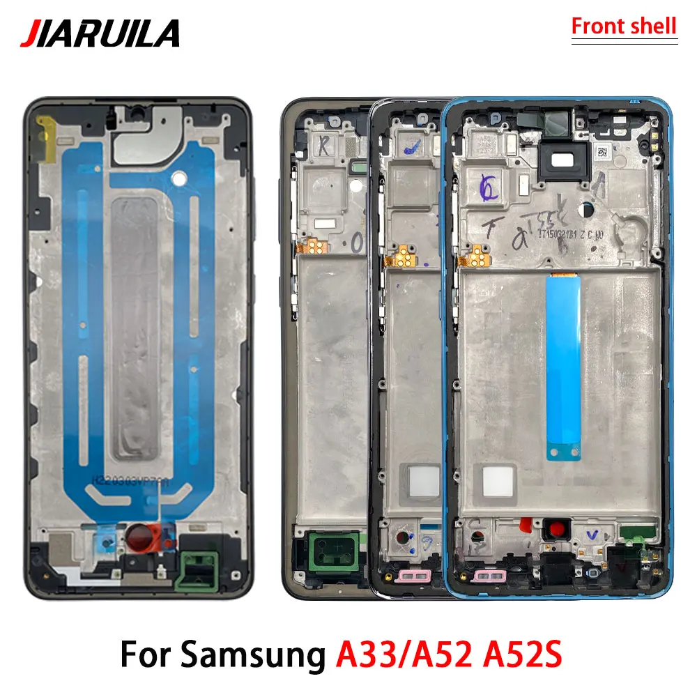 NEW For Samsung A33 A52 A52S A72 A52 5G A54 A73 Front Housing LCD Frame Bezel Plate Replacement Repair Part With Side Button thumbnail 4