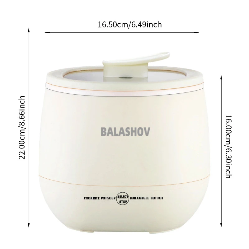 1.8L Portable Smart Rice Cooker - Multifunctional Non-Stick Rice Cooking Pot for Cooking Rice,  Soup, for Dorms & Small Kitchens thumbnail 6