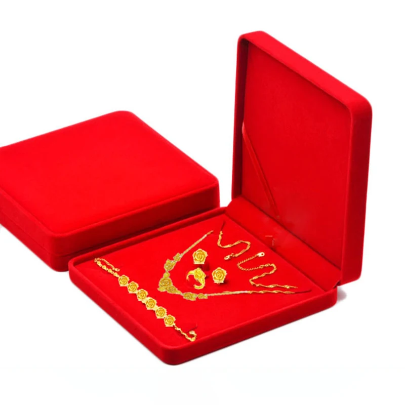 New Portable Velvet Jewelary Storage Box For Travel Supplies Multicolor Earrings Necklace Ring Display Case Jewelry Storage Box thumbnail 2