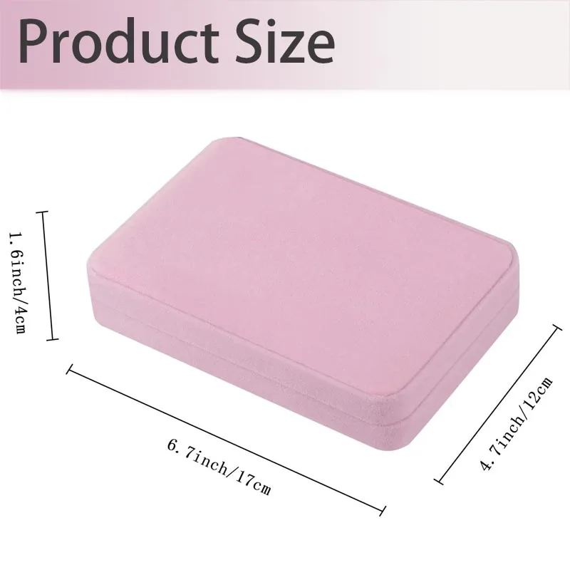 New Portable Velvet Jewelary Storage Box For Travel Supplies Multicolor Earrings Necklace Ring Display Case Jewelry Storage Box thumbnail 6