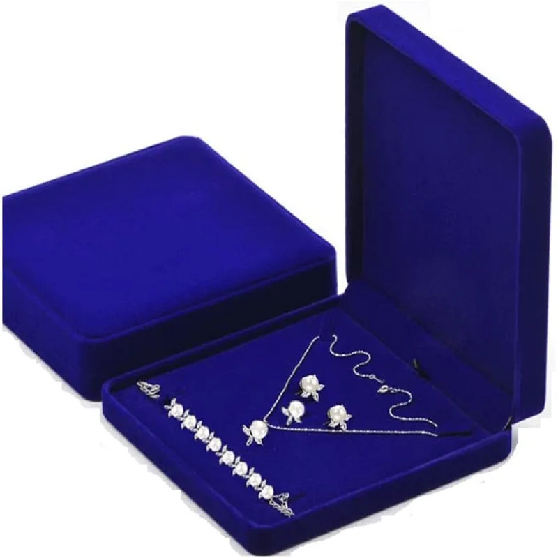 New Portable Velvet Jewelary Storage Box For Travel Supplies Multicolor Earrings Necklace Ring Display Case Jewelry Storage Box thumbnail 4