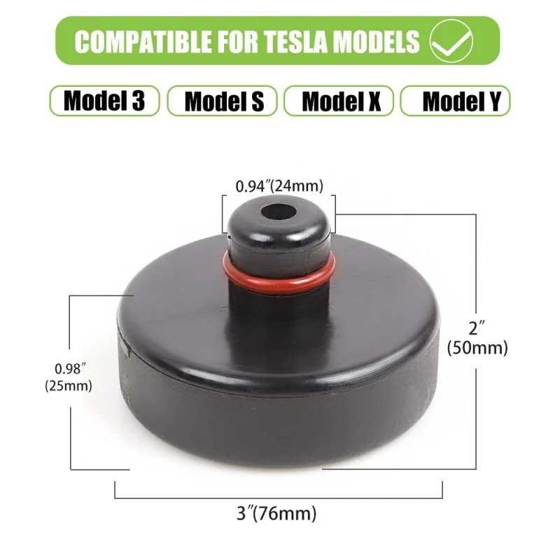 Rubber Floor Lifting Jack Pad Axle Stand Adapter Wear-resistant Support Chassis Car Tire Repair Tesla Model 3 S X Y thumbnail 5