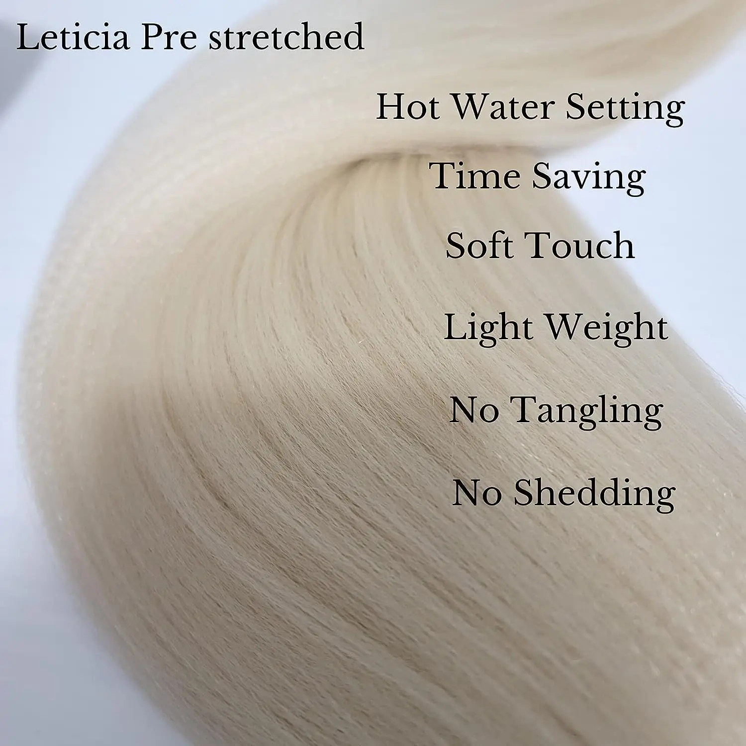26" Easy Pre Stretched Braiding Hair Extensions 613 Blonde Jumbo Braids Synthetic Hair Bundles Yaki Straight Hair Crochet Braid thumbnail 4