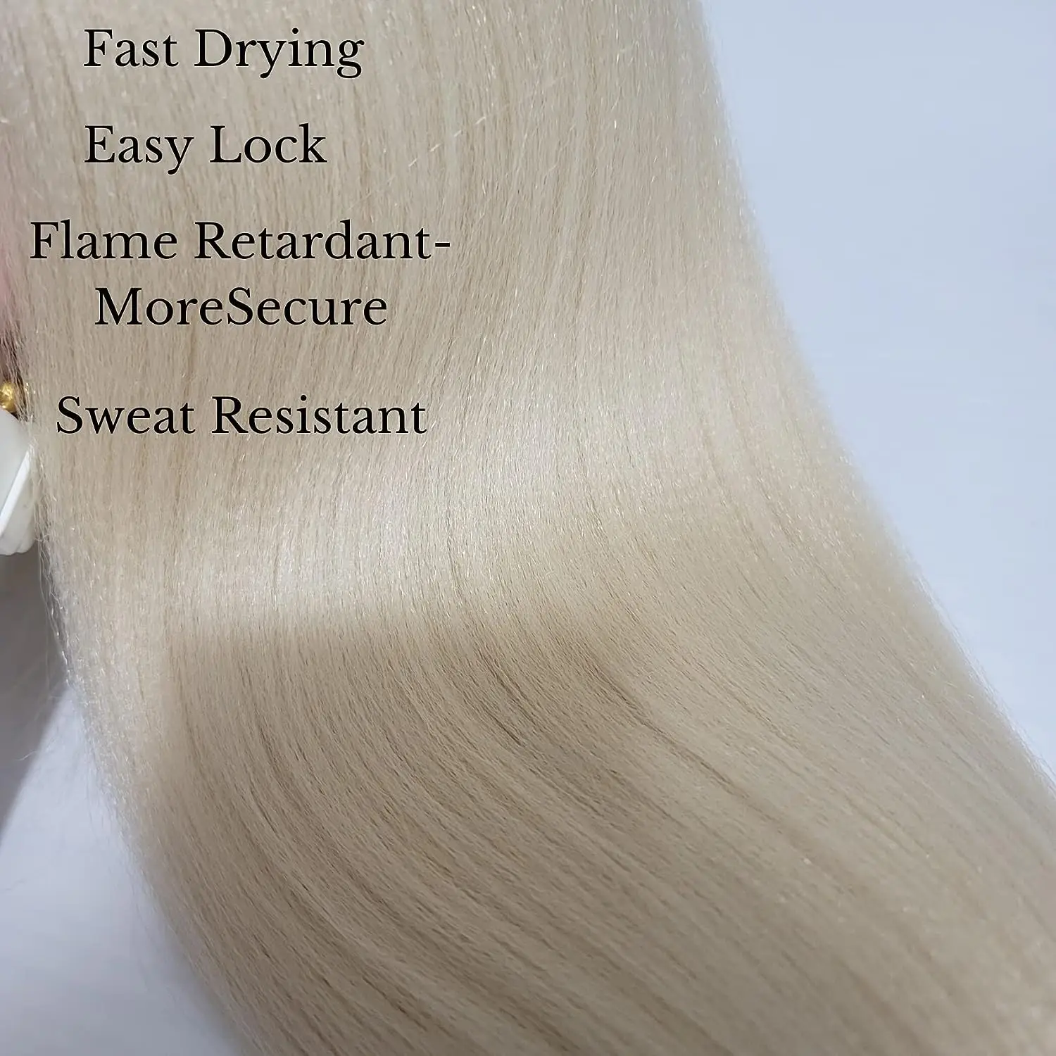 26" Easy Pre Stretched Braiding Hair Extensions 613 Blonde Jumbo Braids Synthetic Hair Bundles Yaki Straight Hair Crochet Braid thumbnail 3