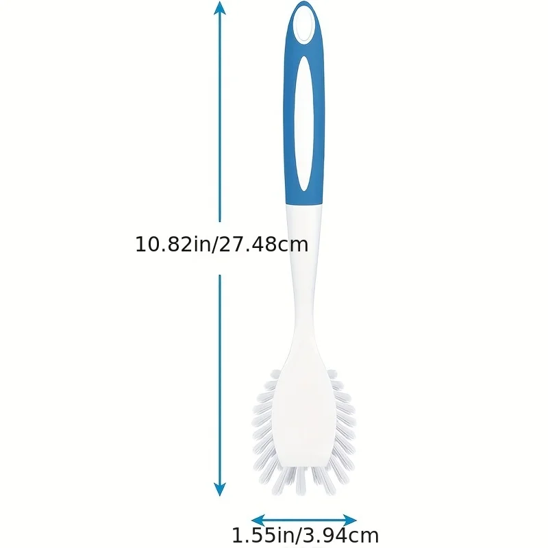 1pc Dish Brush With Handle Kitchen Scrub Brushes For Cleaning Dish Scrubber With Stiff Bristles For Sink Pots Pans thumbnail 3