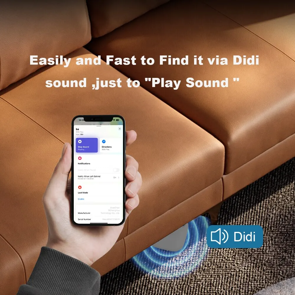Long-Distance Tracker Positioning Far Away Finder for Apple Find My Voice Locate Suitcase Keys Bag Toys Smart Tag for IOS iPhone thumbnail 3
