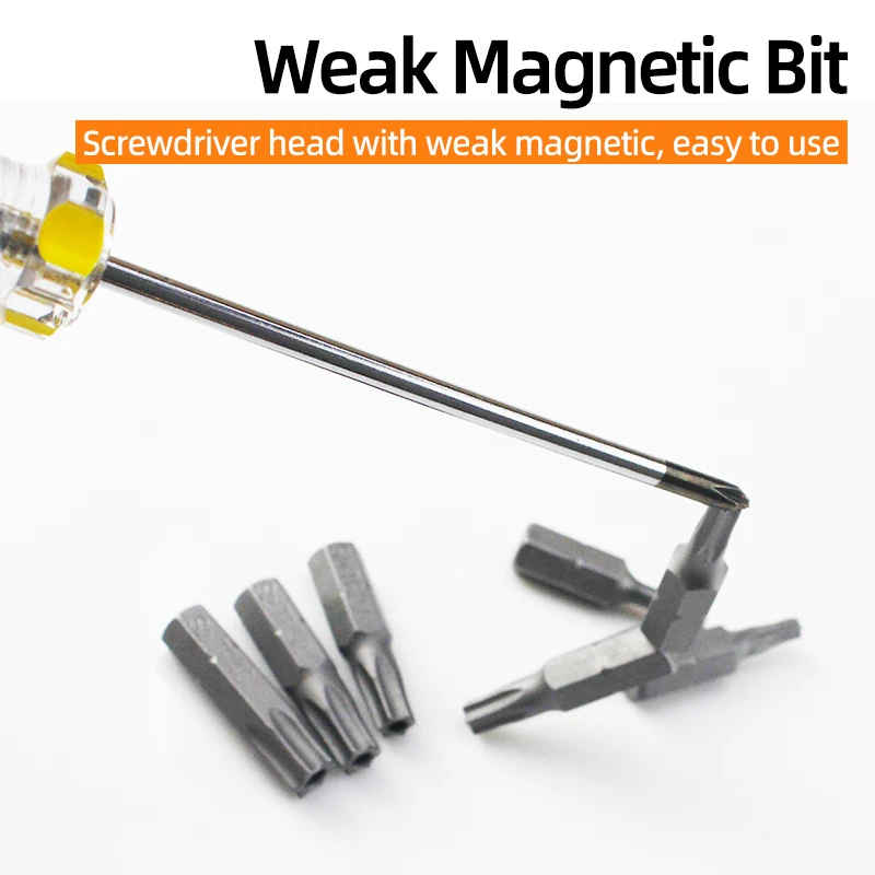 Torx Screwdriver Bit Set Tamper Proof Security Drill Bits 25mm Long Magnetic Flat Head 1/4” Hex Screw Driver Hand Tools T5-T40 thumbnail 4