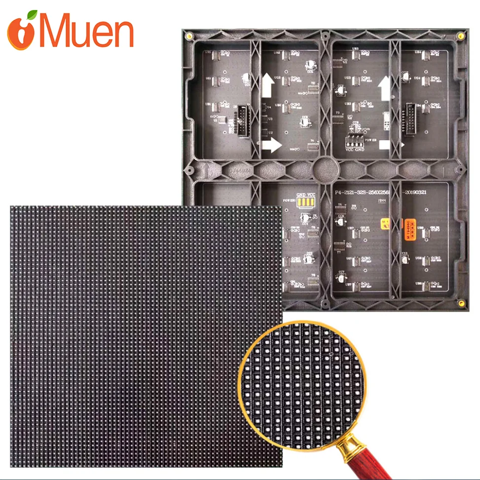 P4 SMD Indoor LED Module 1 / 32Scan 256x256mm 64*64 pixels pantalla led full color big board led video wall led display panel thumbnail 2