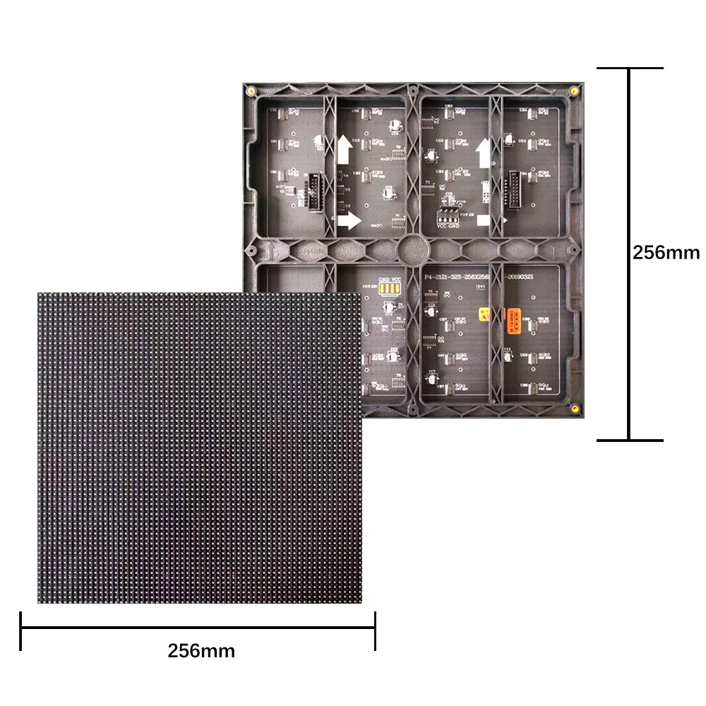 P4 SMD Indoor LED Module 1 / 32Scan 256x256mm 64*64 pixels pantalla led full color big board led video wall led display panel thumbnail 3