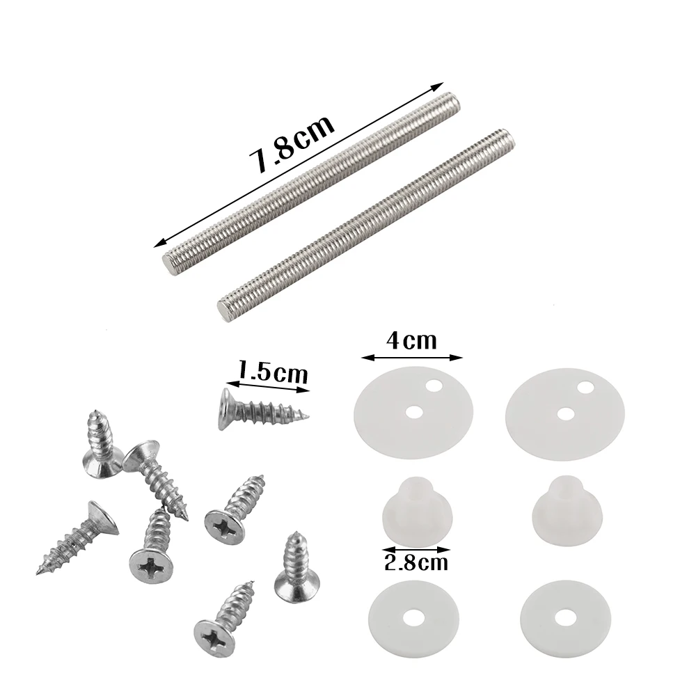 Universal Toilet Seat Hinges Metal Zinc Alloy Replacement Hinges Set Toilet Lid Accessories DIY Repair Kit Fits for Seats Cover thumbnail 6