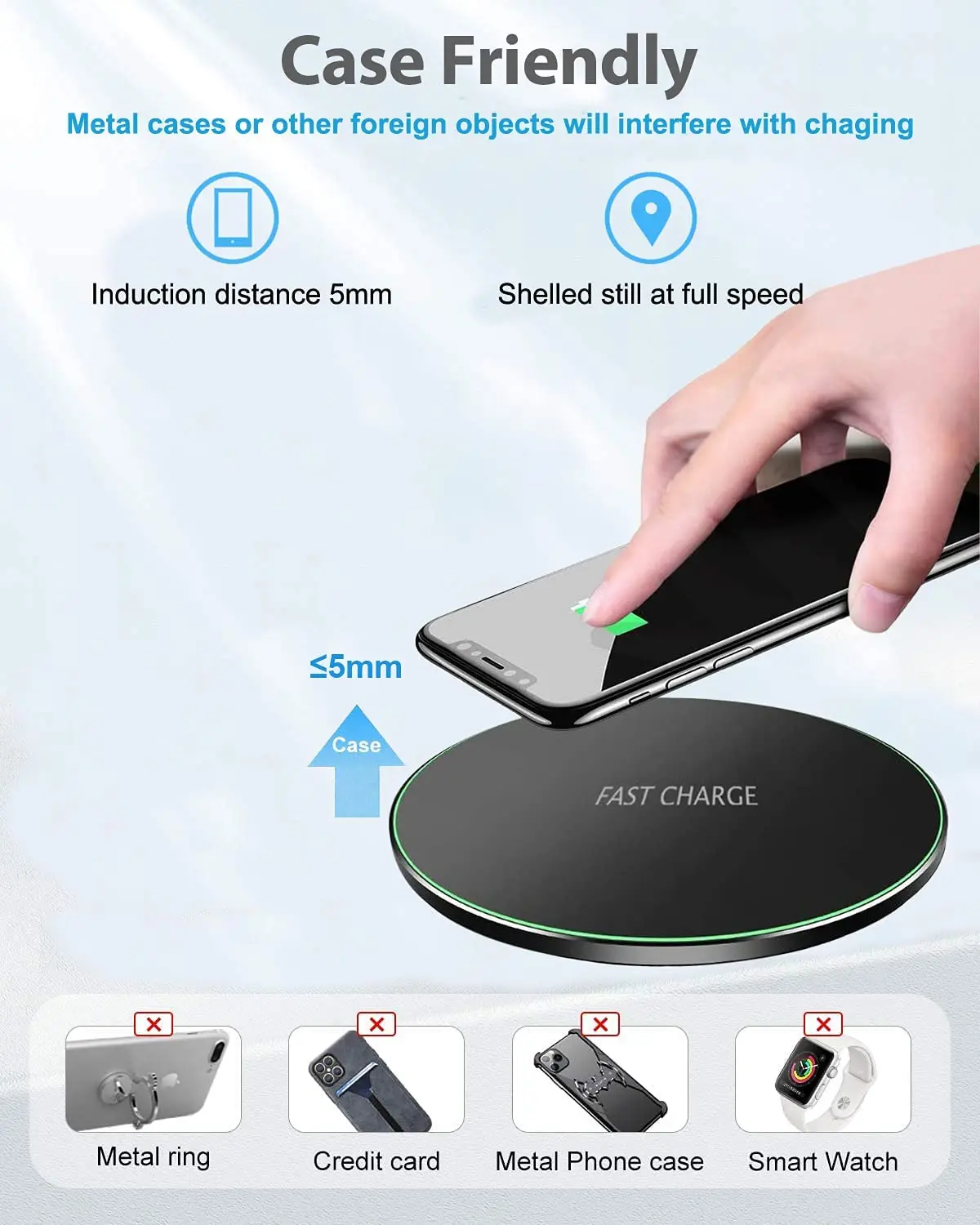 50W Wireless Charger For iPhone 14 15 16 17 Pro Xs Max Mini X Xr Induction Fast Charging Pad For Samsung S25 S26 s8 s9 s10 Note thumbnail 6