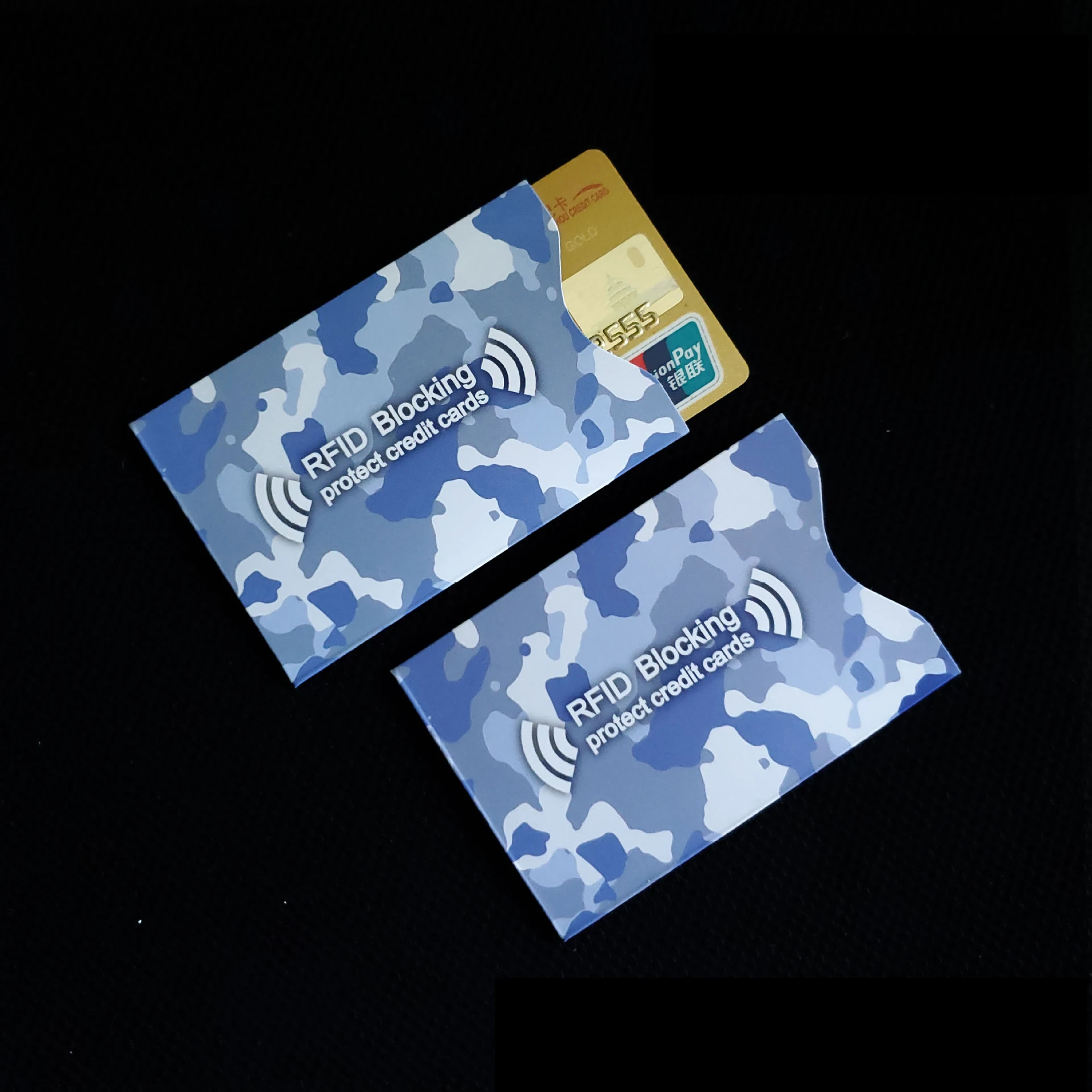 RFID Credit Card Protector Blocking Cardholder Sleeve Skin Case Covers Protection Bank Card Case Identity Theft Prevention Case thumbnail 5
