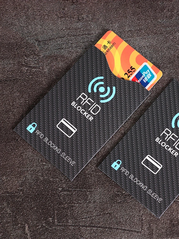 RFID Credit Card Protector Blocking Cardholder Sleeve Skin Case Covers Protection Bank Card Case Identity Theft Prevention Case thumbnail 2