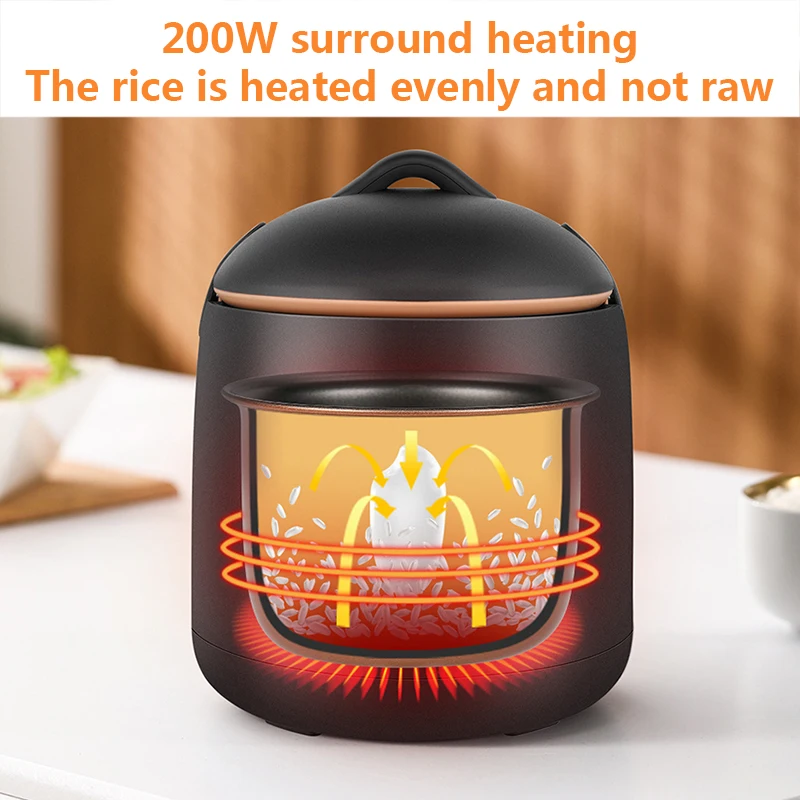 Zhigao Electric Rice Cooker Mini Dormitory Household Low Power 1-2 Person Cooking Electric Rice Cooker Gift Wholesale thumbnail 3