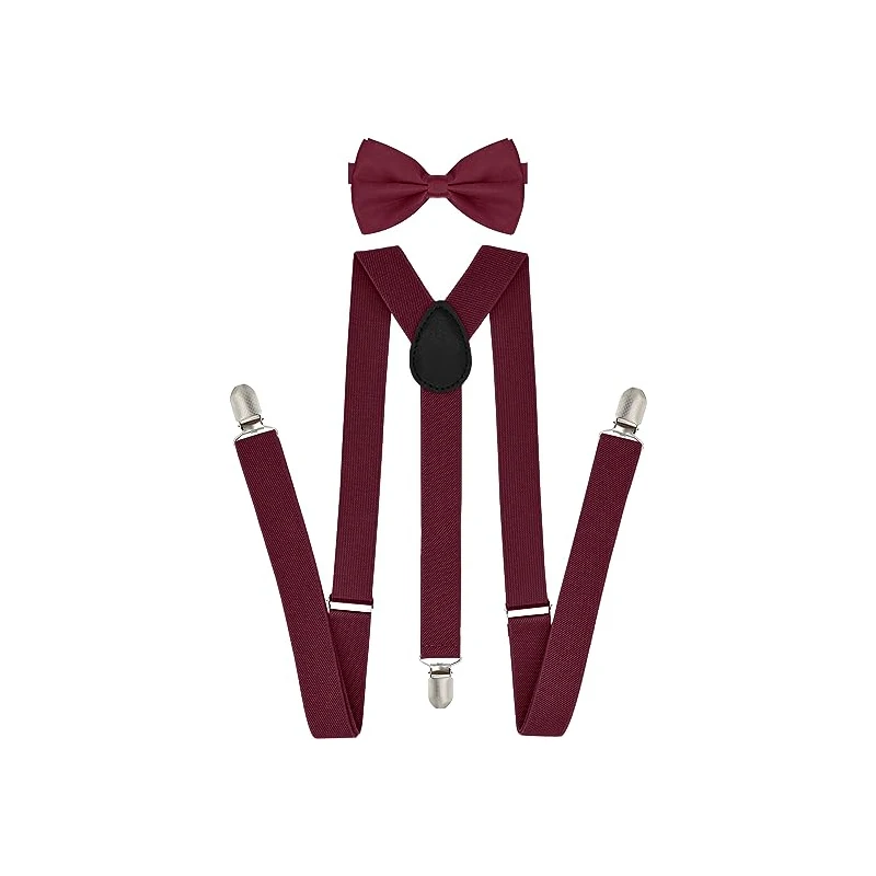 Hot Sale Suspenders Bowtie Sets Mens Women Boys Party Wedding Y-Back Shirt Braces Butterfly Belt Bow Tie Suit Accessories Gift