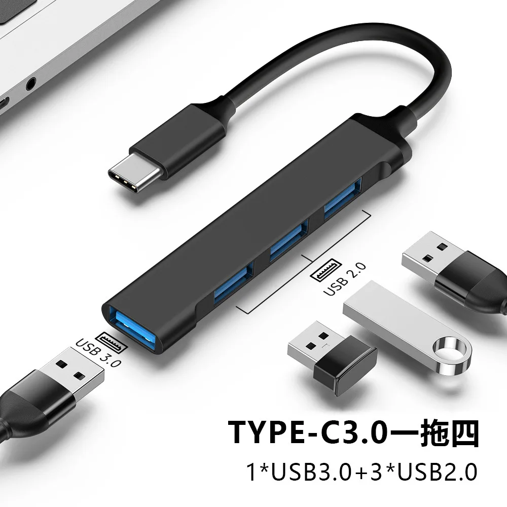 High Speed 4 Port USB Type C HUB 3.0/2.0 with OTG Adapter for PC Computer Accessories thumbnail 2