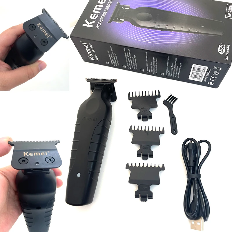 Kemei KM-2299 Men's Hair Clipper Professional Electric Hair Clipper USB Rechargeable Barber Trimmer Men's Electric Hair Clipper thumbnail 6
