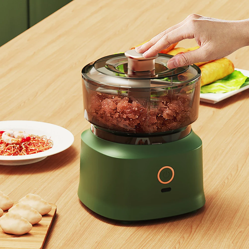 350ml Multi-functional Electric Meat Grinder Wireless Cooking Machine Garlic Blender Baby Food Machine Kitchen Food Shredder thumbnail 4