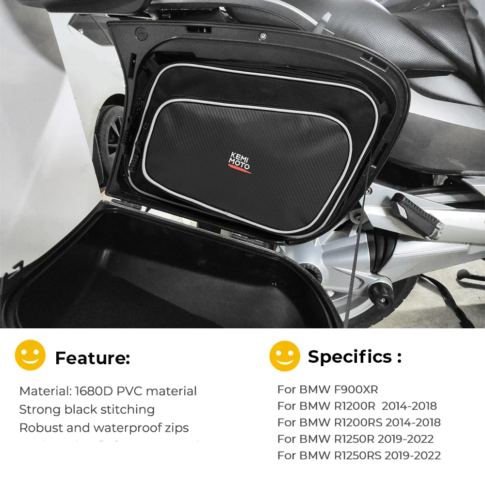 For BMW Touring F900XR R1200R R1200RS R1250RS R1250R S100XR Motorcycle luggage bag saddlebag Inner Bags Side Case Liner 2023 thumbnail 3