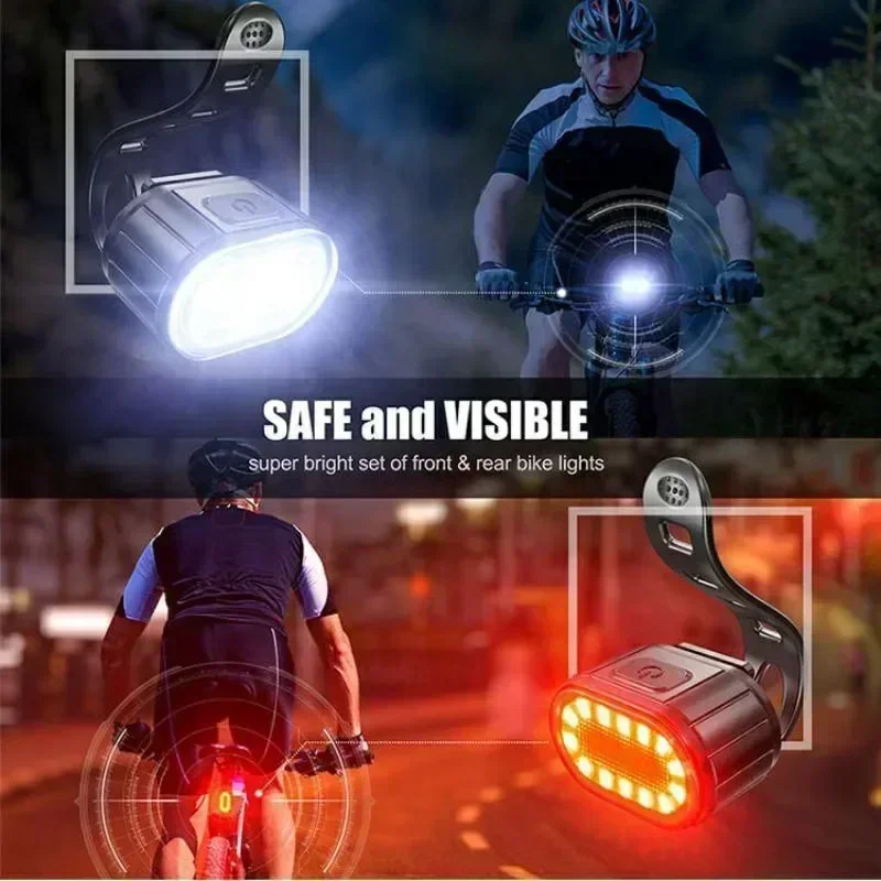 BUCKLOS Bike Light Set Rechargeable Rear Light Front Lamp Waterproof Riding Headlight USB MTB Taillight Led 1PC Cycling Parts thumbnail 3