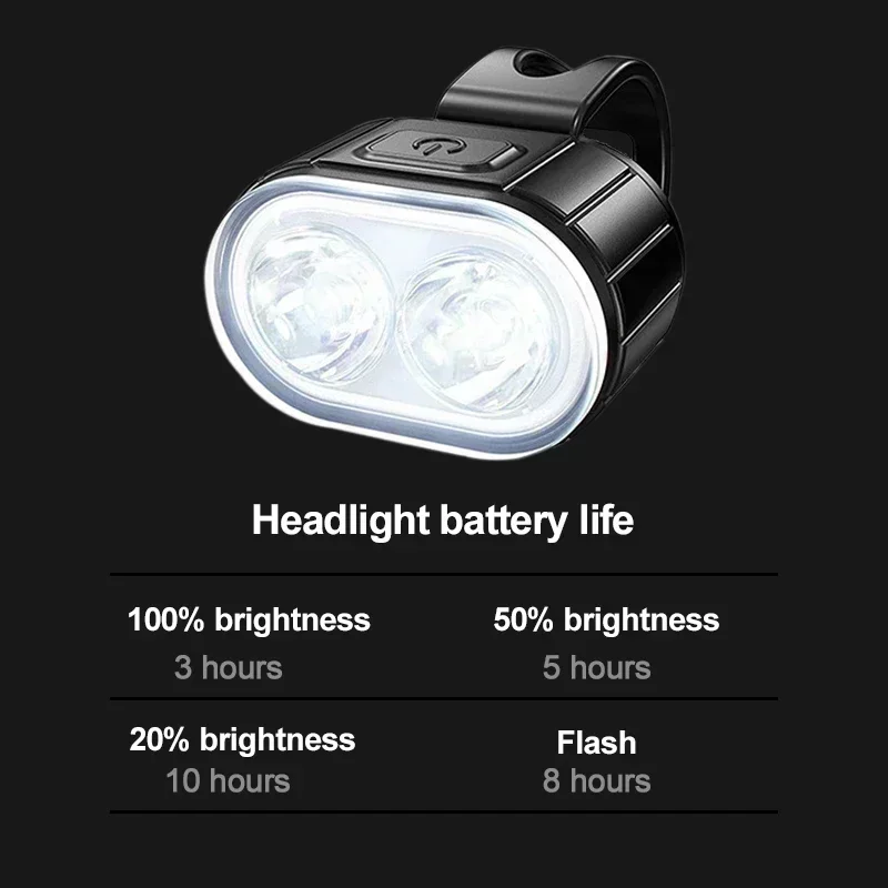 BUCKLOS Bike Light Set Rechargeable Rear Light Front Lamp Waterproof Riding Headlight USB MTB Taillight Led 1PC Cycling Parts thumbnail 4