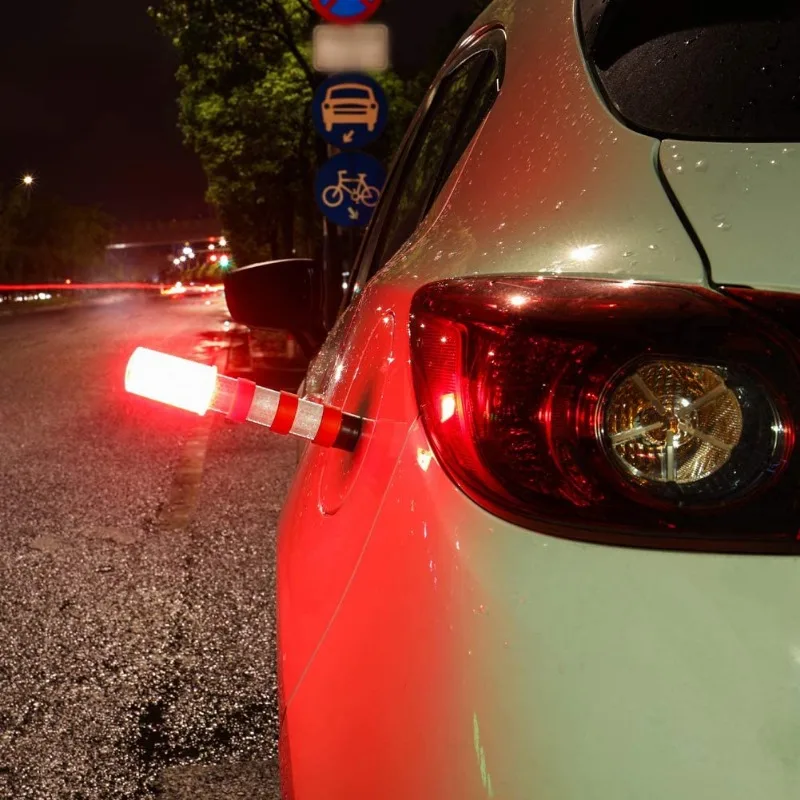 2pcs Warning Light Magnetic Flashlight Emergency Roadside Flares Telescopic Baton Beacon Safety Strobe Light Signal Alert Lamps thumbnail 6