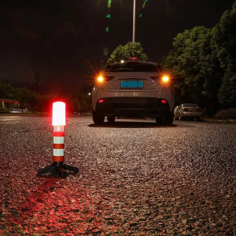 2pcs Warning Light Magnetic Flashlight Emergency Roadside Flares Telescopic Baton Beacon Safety Strobe Light Signal Alert Lamps thumbnail 5
