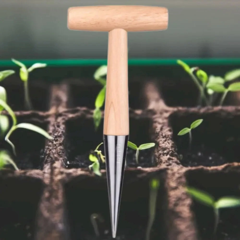 Home Gardening Wooden Planting Seeds And Bulbs Tools Hand Digger Seedling Remover Seedling Lifter Seed Planter Tool thumbnail 4