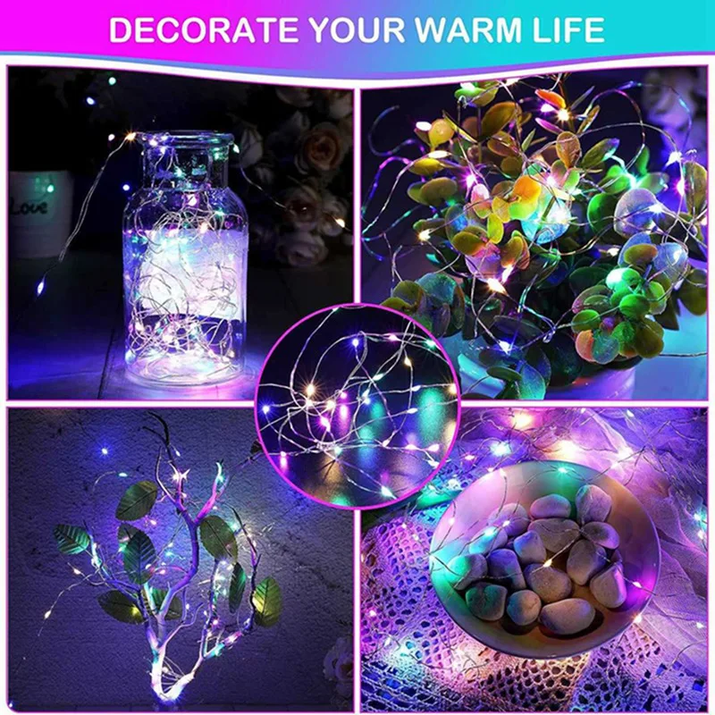 1Pack Fairy Light String Led Copper Wire String Light 1/2/3/5/10M Battery Powered For Bedroom Garden Party Wedding Decoration thumbnail 5